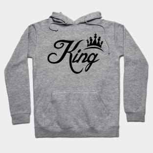 King text writing in black design Hoodie